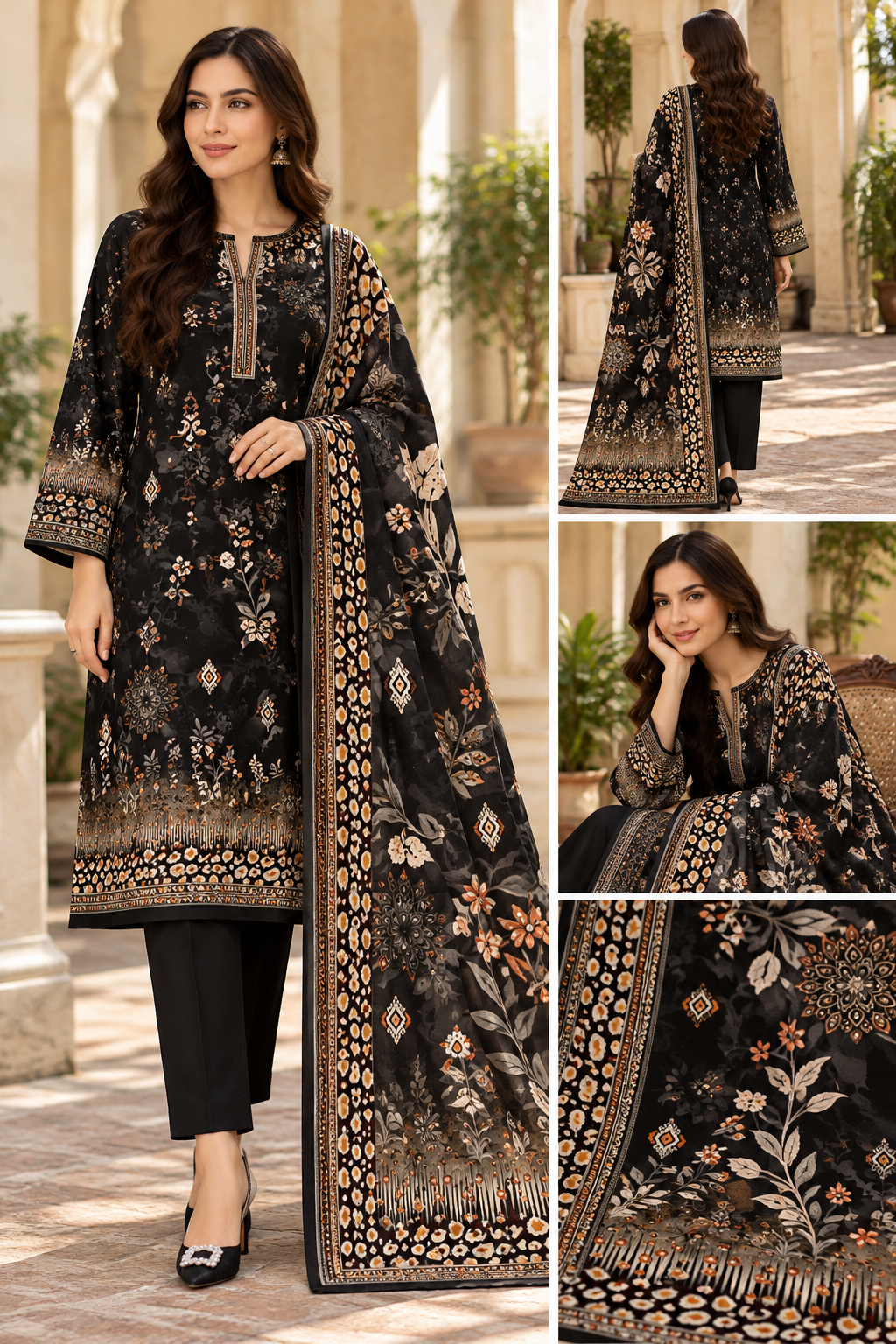 Khaddar Digital Printed Unstitched 3 Piece