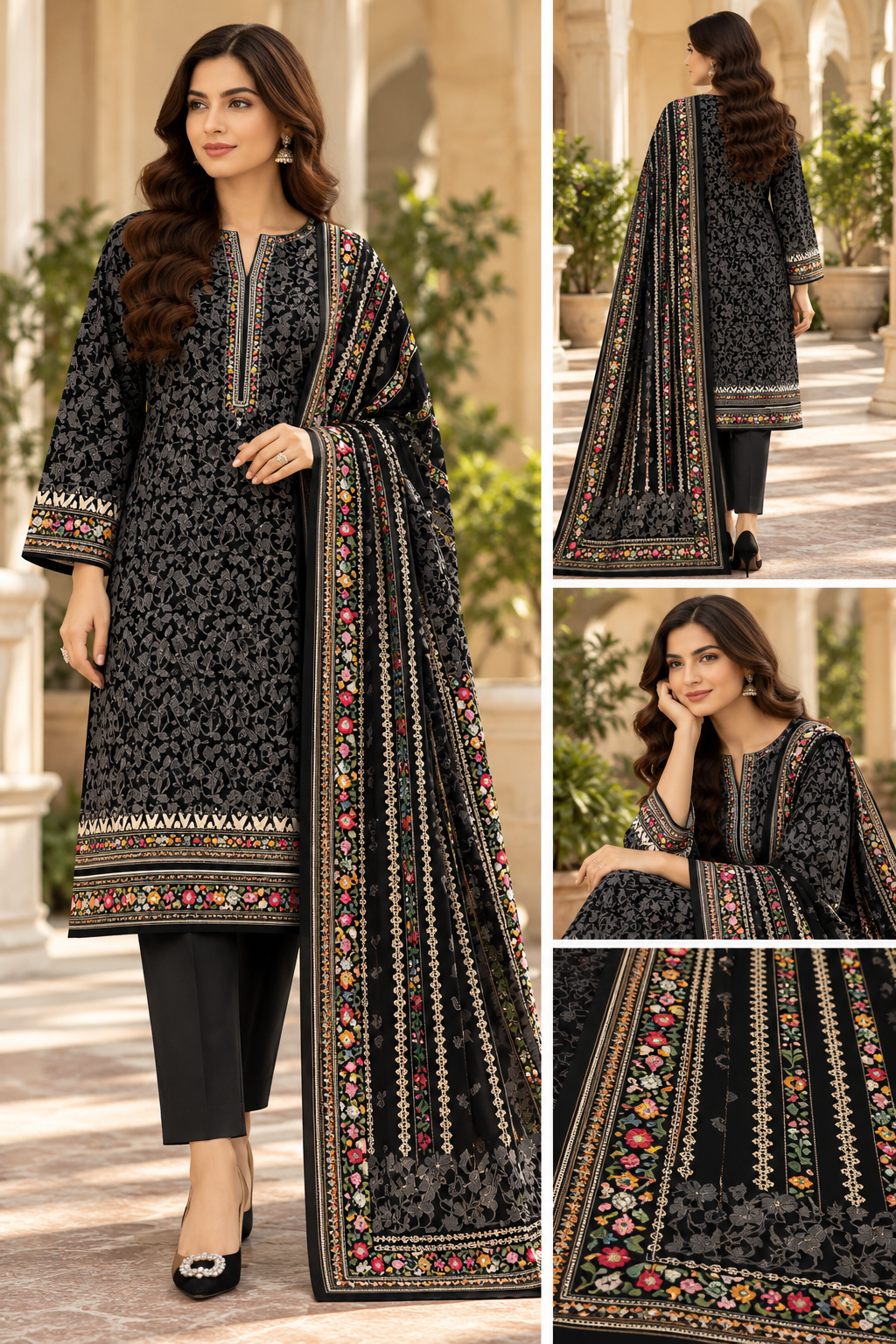 Khaddar Digital Printed Unstitched 3 Piece
