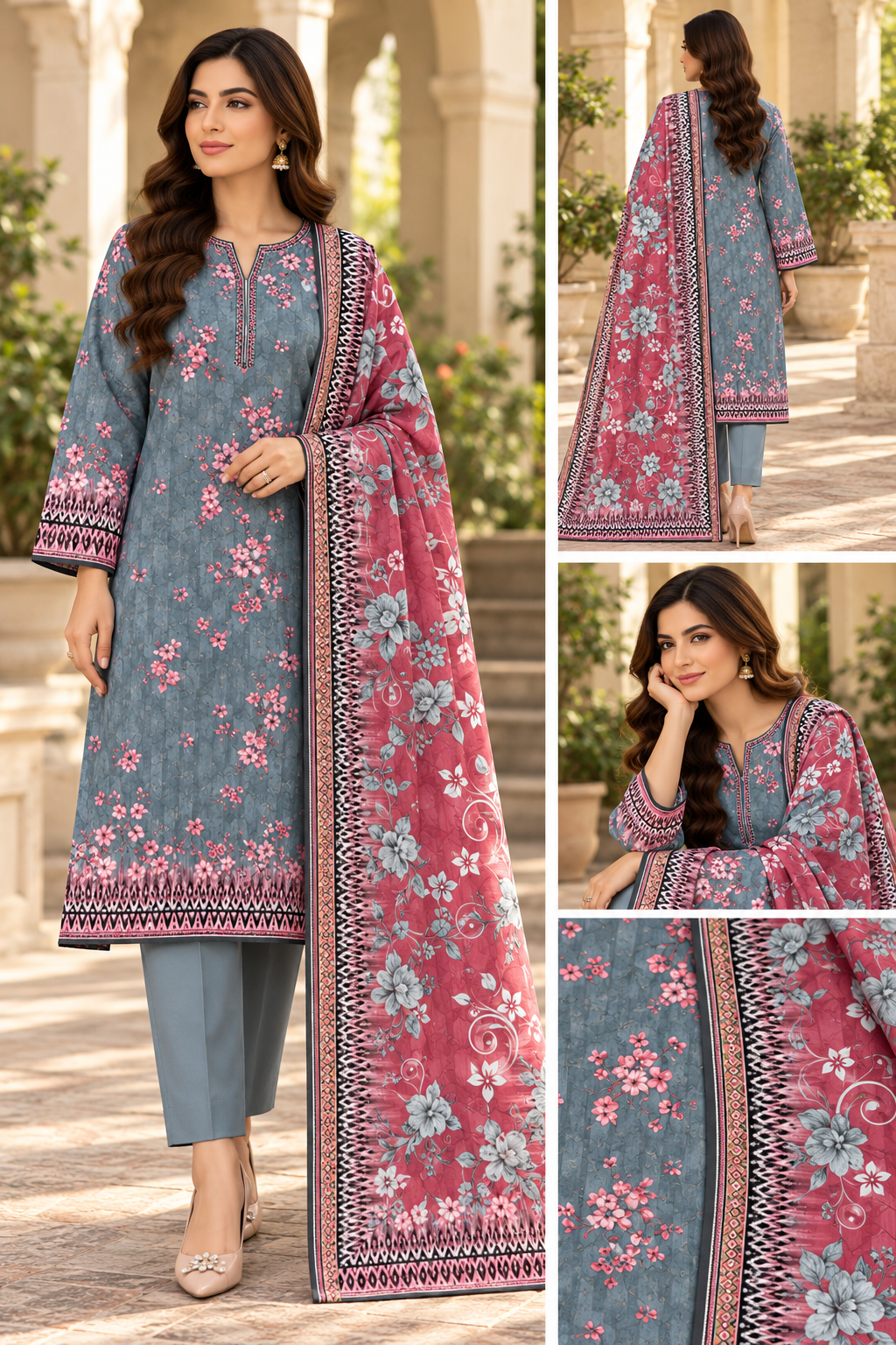 Khaddar Digital Printed Unstitched 3 Piece