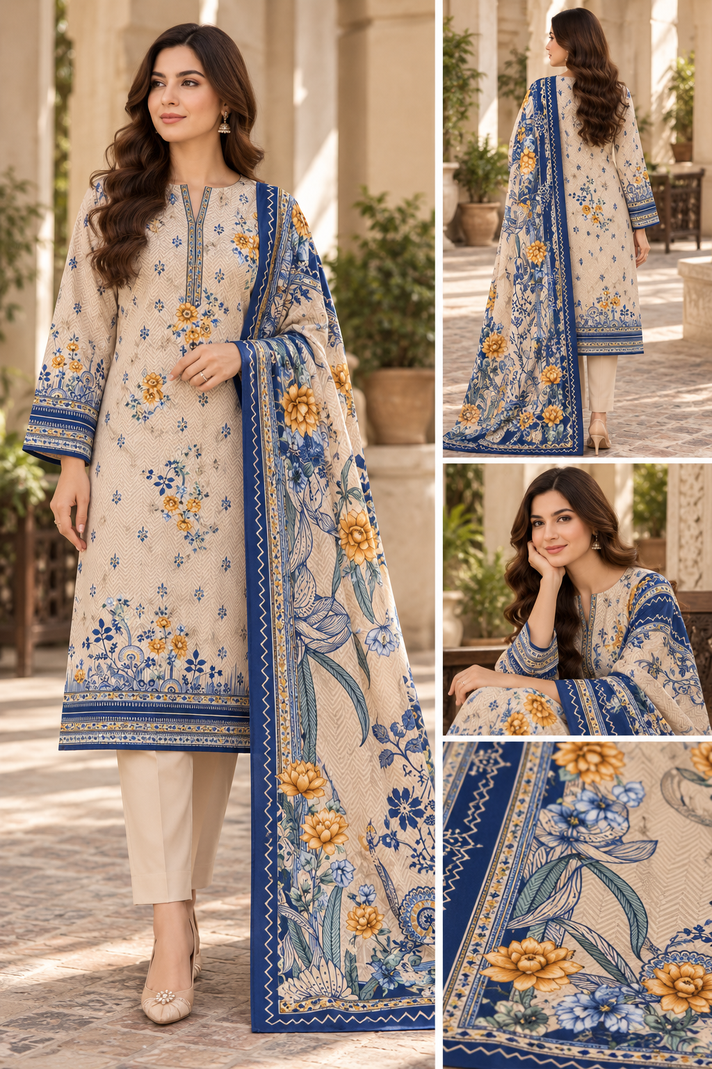 Khaddar Digital Printed Unstitched 3 Piece
