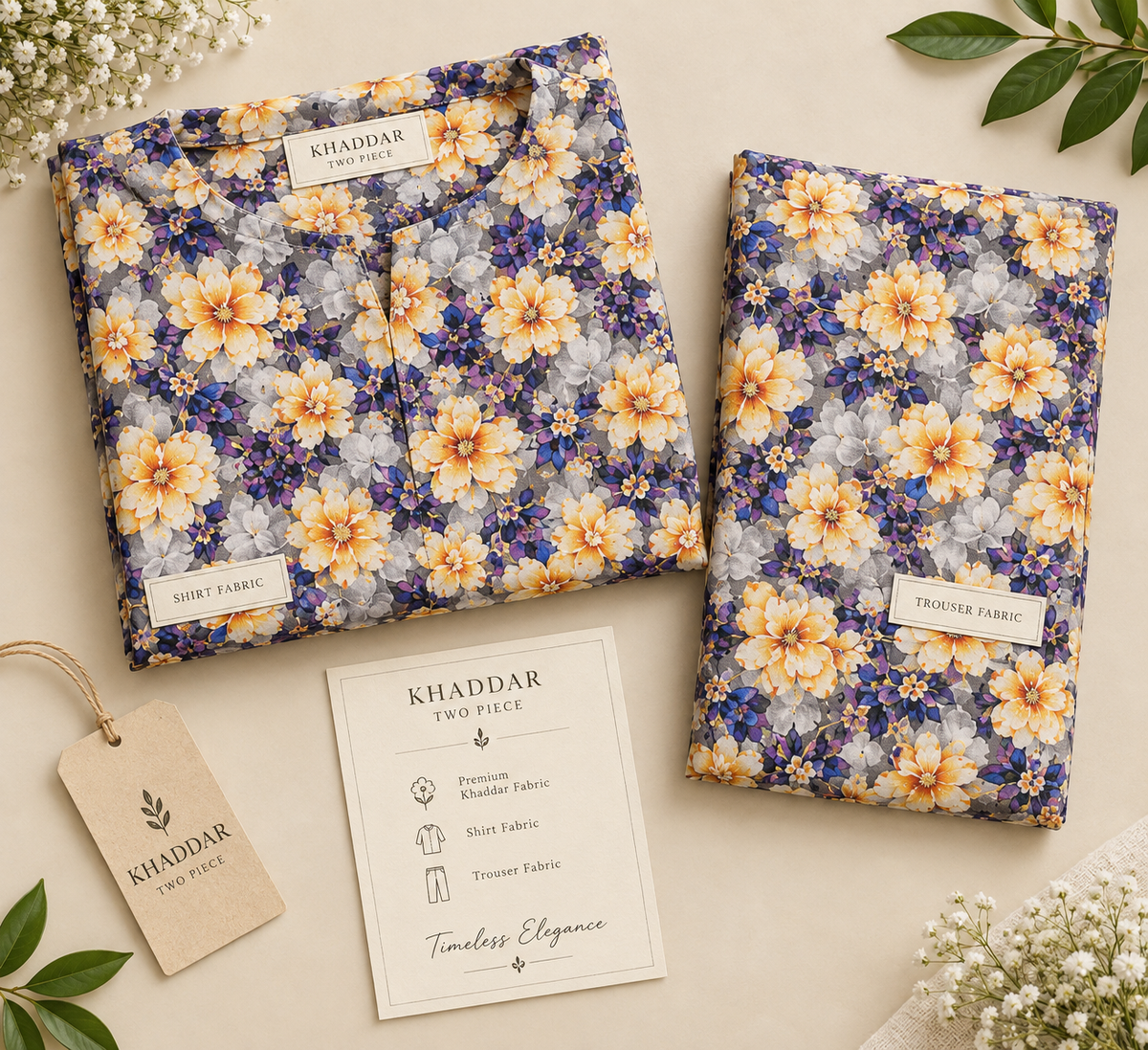 Khaddar Digital Printed Unstiched 2 Piece