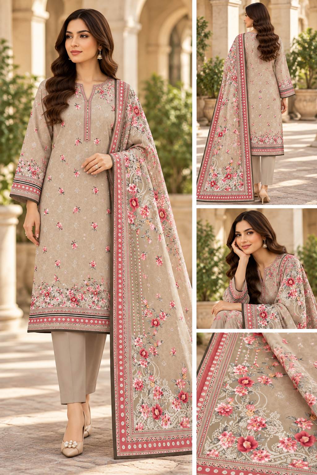 Khaddar Digital Printed Unstitched 3 Piece