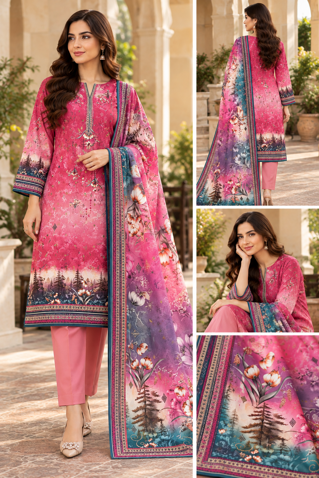 Khaddar Digital Printed Unstitched 3 Piece