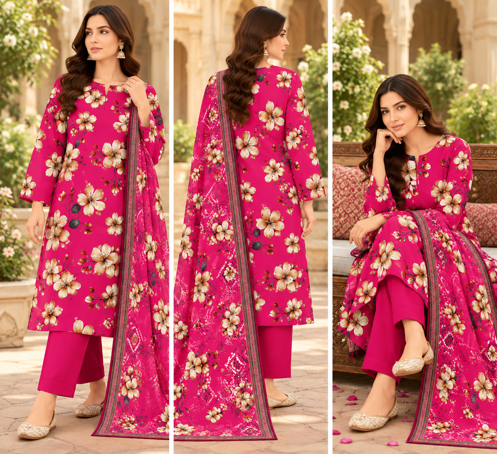 Khaddar Digital Printed Unstiched 3 Piece