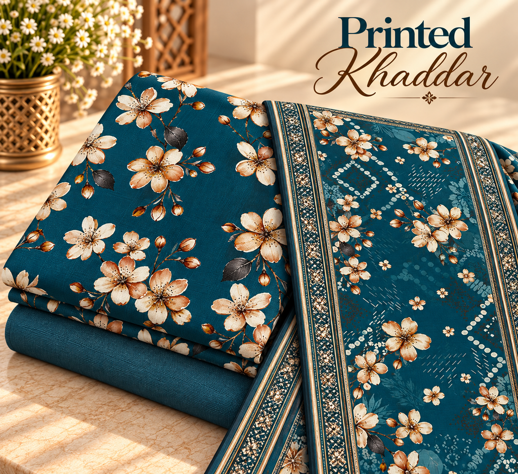 Khaddar Digital Printed Unstiched 3 Piece