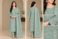 Dhanak Print with Embroidered Velvet Shawl Unstitched 3 Piece Suit