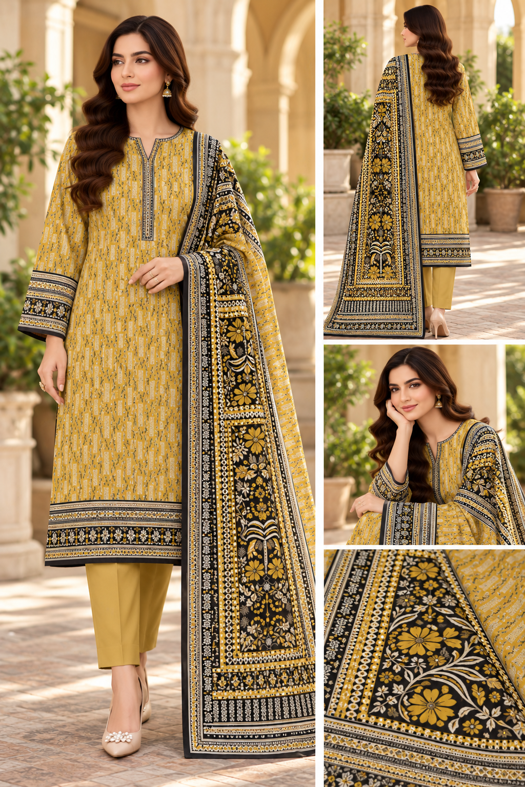 Khaddar Digital Printed Unstitched 3 Piece
