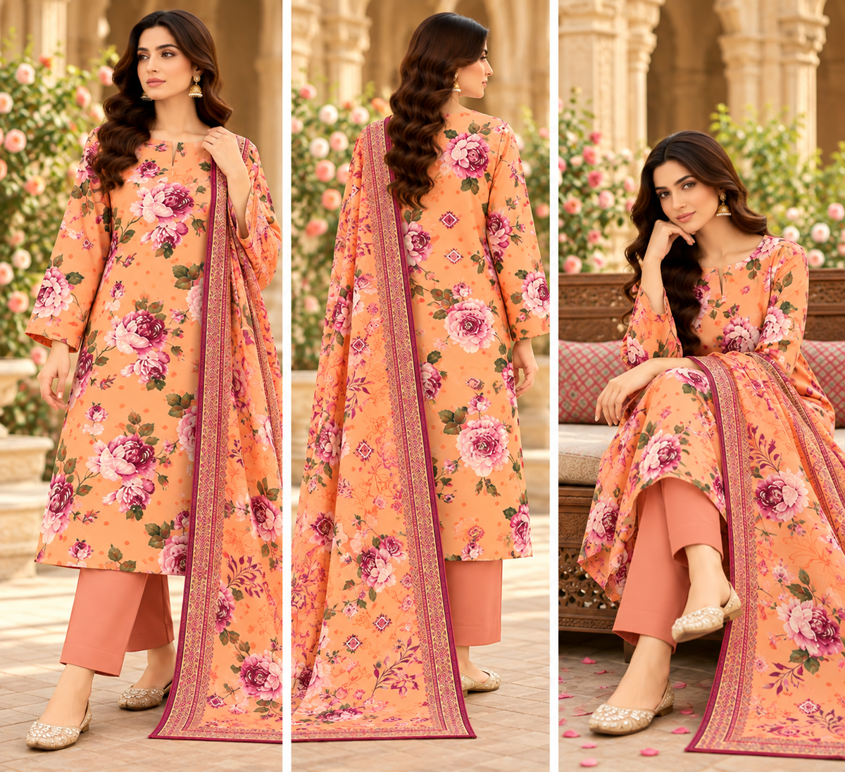 Khaddar Digital Printed Unstitched 3 Piece