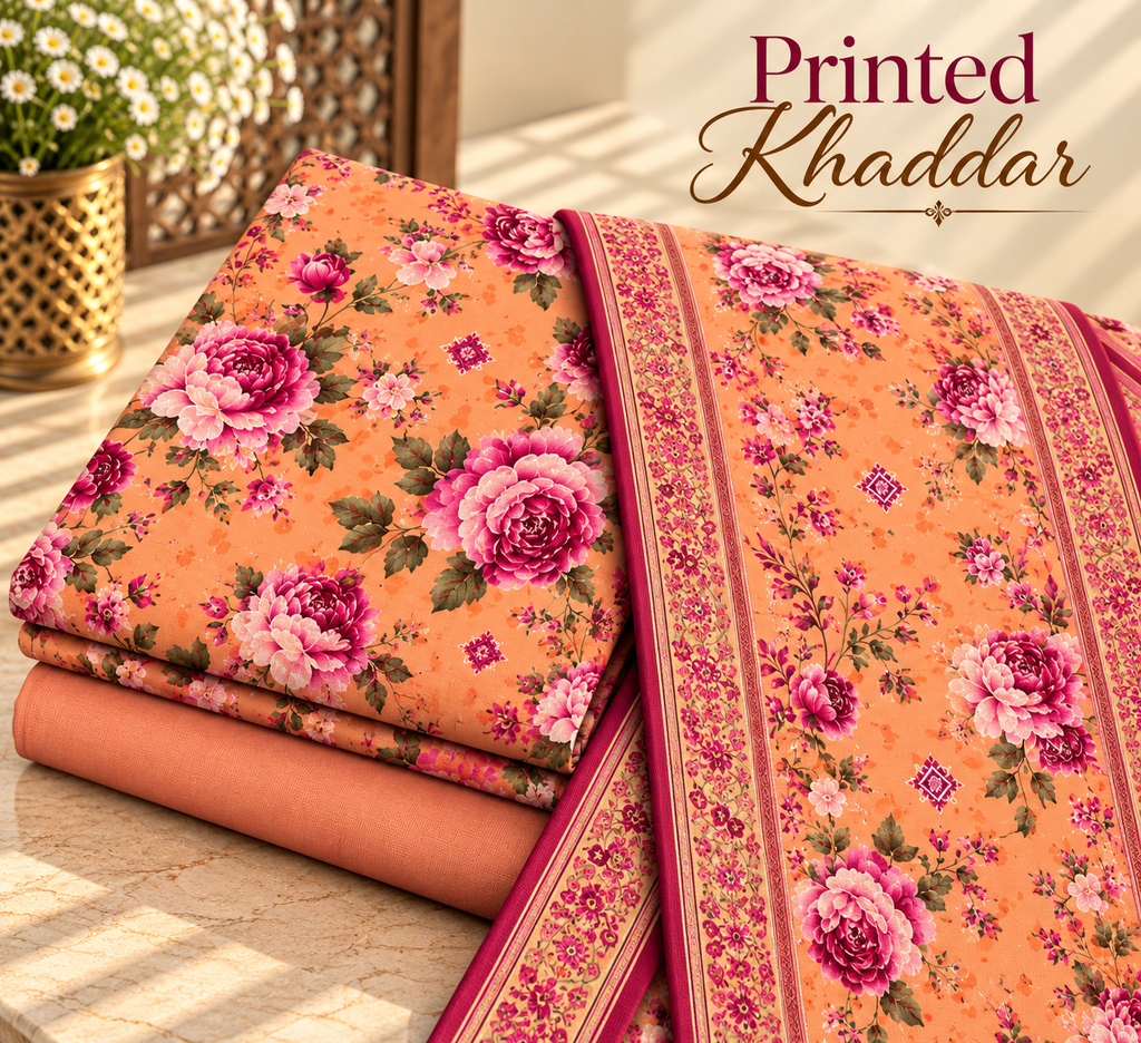 Khaddar Digital Printed Unstitched 3 Piece