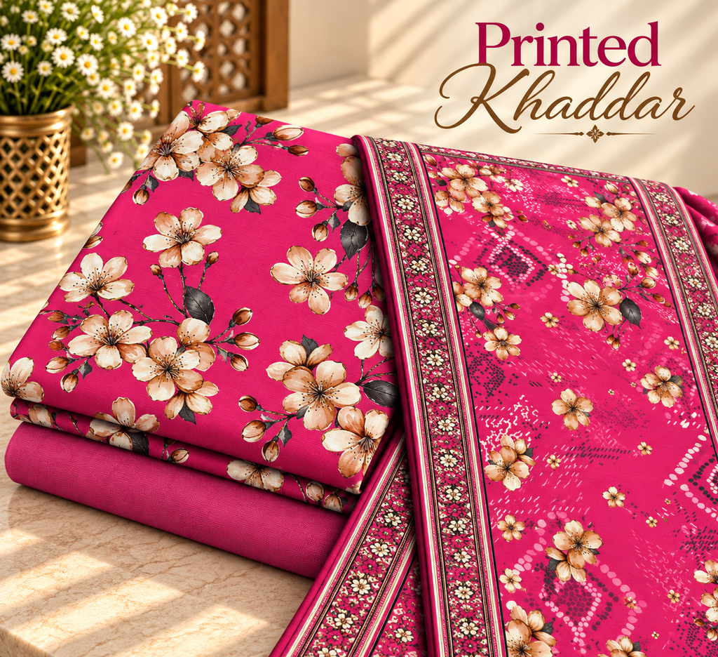 Khaddar Digital Printed Unstiched 3 Piece