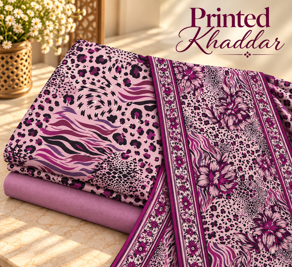 Khaddar Digital Printed Unstitched 3 Piece