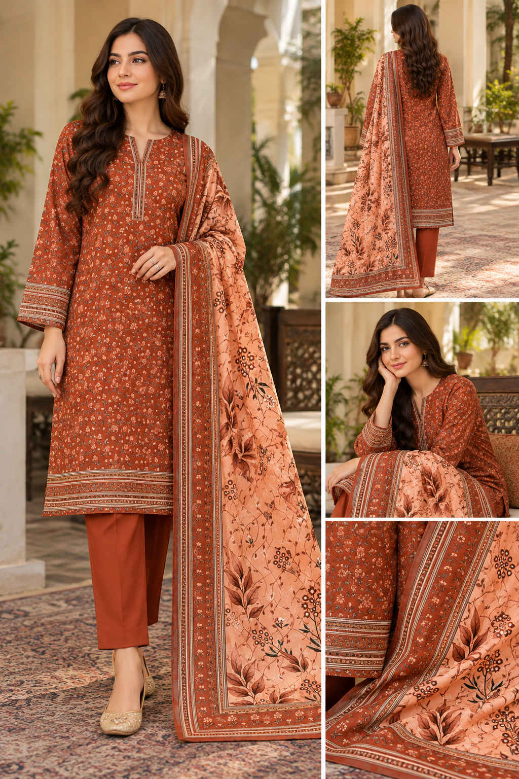 Khaddar Digital Printed Unstitched 3 Piece