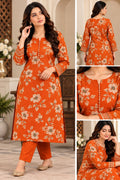 Dhanak Printed Unstitched 2 Piece Suit