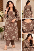 Dhanak Printed Unstitched 2 Piece Suit